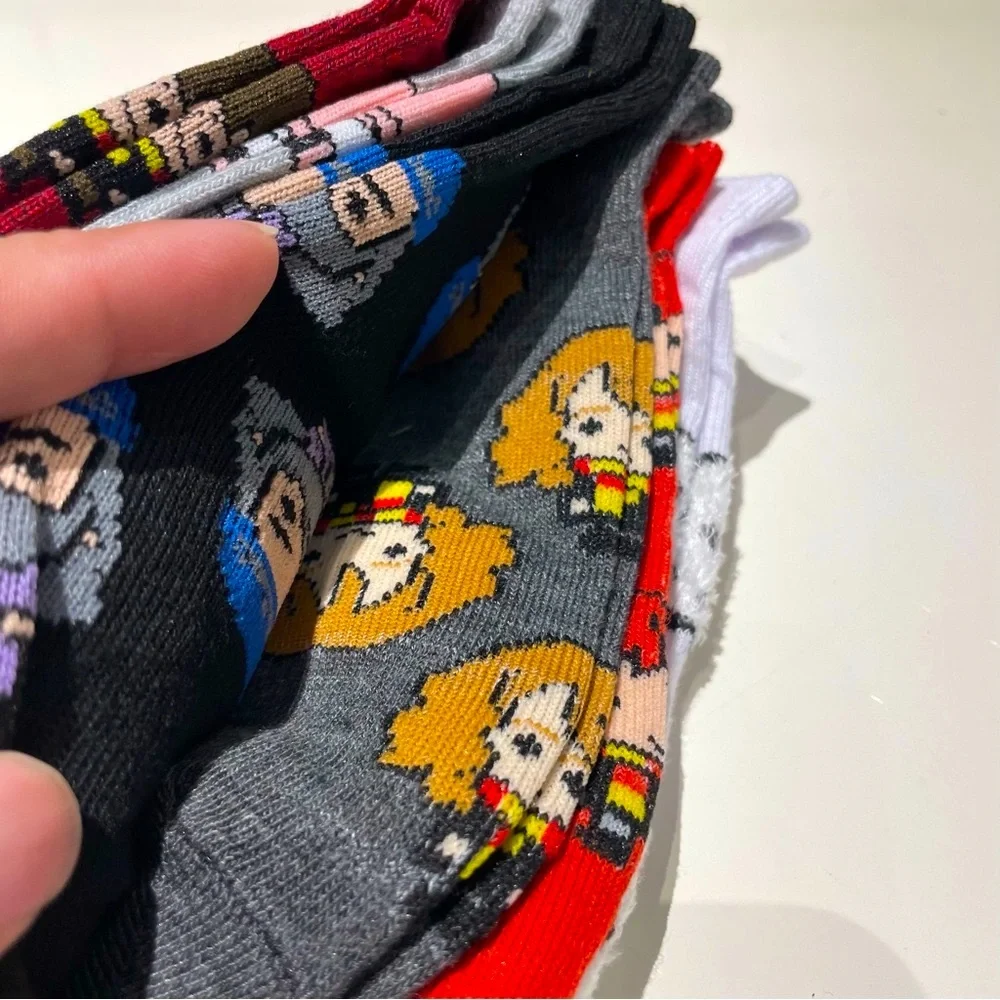 Harry Potter Themed 6 Pack of Low Cut Socks Shoe Size 4-10